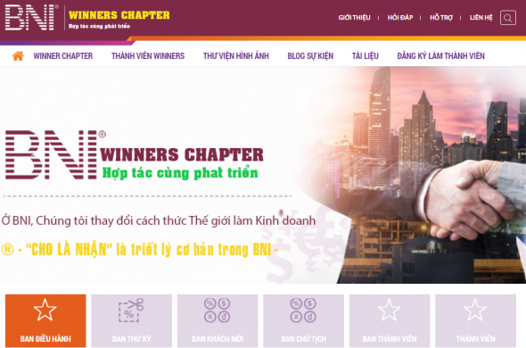 Dự án website BNI Winners Chapter